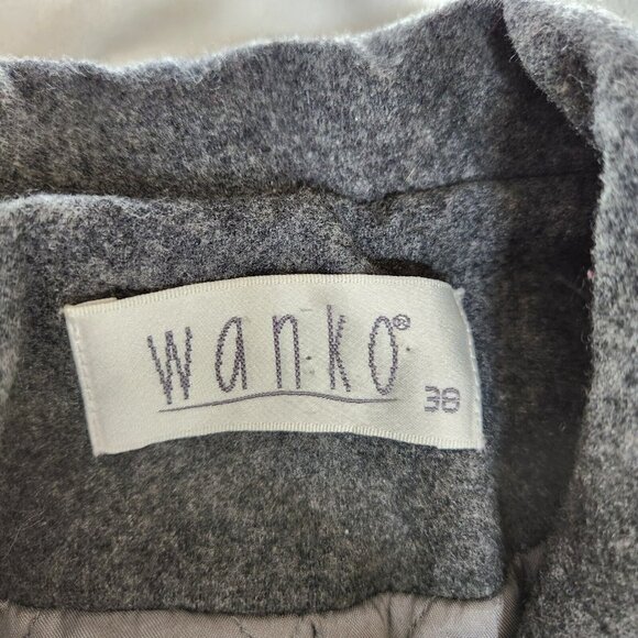 Vintage Wanko Gray Wool Blend Coat Size Large 38 Midi Length‎ Soft Luxe Jacket - Picture 6 of 13
